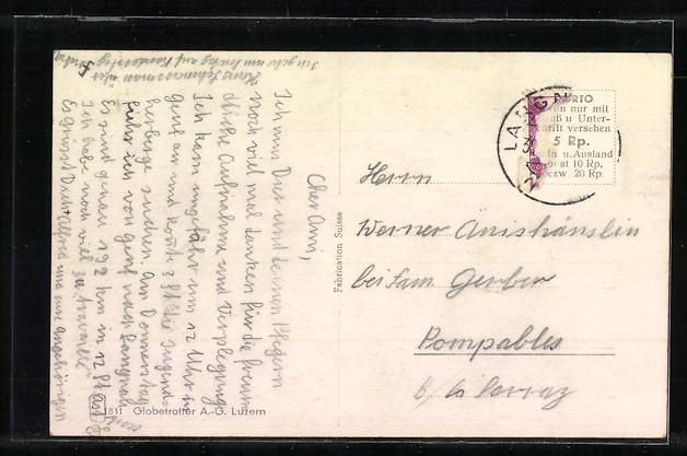 Cartoline postali: Langnau i. E., Generalansicht gegen Schr – Usato da Berlin venduto da bartko-reher 1
