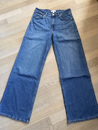 Damen Jeans H&M blau wide leg Gr. 40