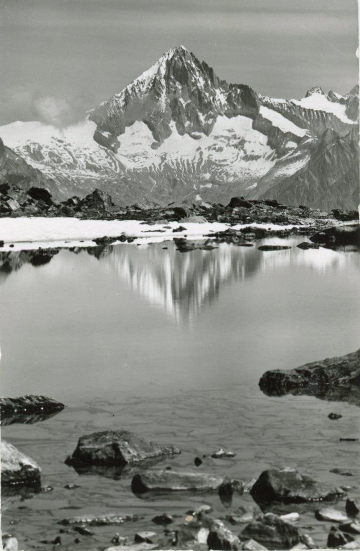 Cartes postales: Unterbäch  VS  -   GINALSEE mit Bietschhorn – D'occasion à Brig par Valcards54