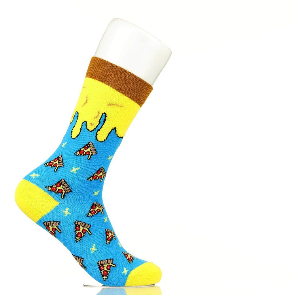 Calze: BUNTE DESIGN SOCKEN-Space Pizza (Big 41-46) – Nuovo e nell'imballaggio originale da Luzern venduto da Sock_Atomica