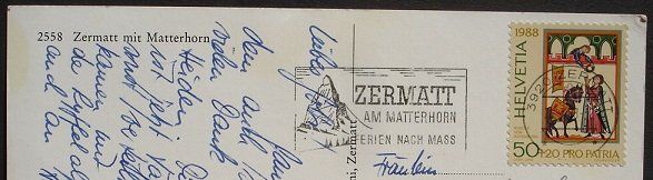 Cartes postales: ZERMATT mit Matterhorn – D'occasion à Jona par philajona 1
