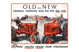 Blechschild-FARMALL FARMING TRAKTOR-OLD OR NEW
