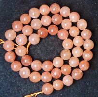 1 Strang echte natürliche Pfirsich Sonnensteine Perlen 8 mm