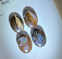 Opale - 4 Stk Boulder Opal - Cabochons, winzige UNIKATE  TOP