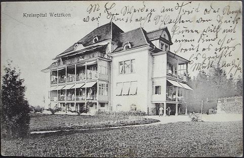 Cartoline postali: WETZIKON Kreisspital – Usato da Jona venduto da philajona