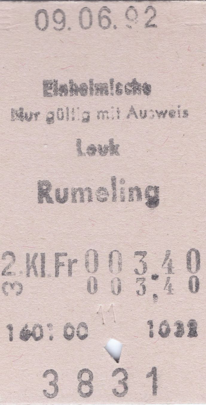 Biglietti: Billette Leuk - Rumeling Einheimische – Usato da Langenthal venduto da Sammlungs_aus