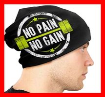 Beanie No Pain No Gain Gym Kraftsport Hanteln Hantlebank