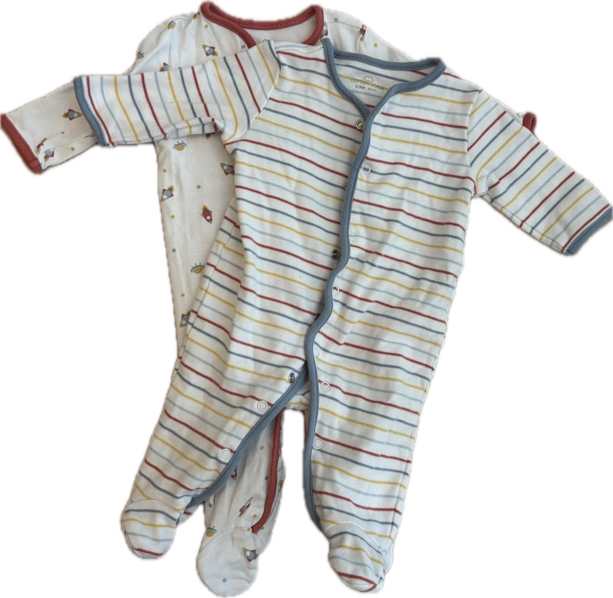 Pagliaccetti: 2x Baby Strampler Gr. 1-3M 62 – Usato da Zürich venduto da pknop