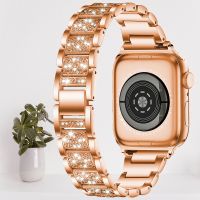 Diamond Gold armband Apple Watch 45mm 46mm series 7 8 9 10