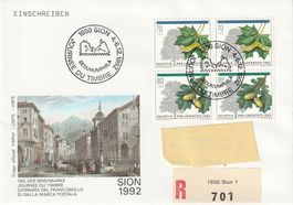 Tag der Briefmarke 1992 Sion,  Umschlag
