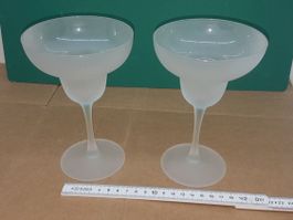 2 Stk. Eisbecher/Cocktailglas Milchglas