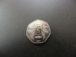 Uganda 5 Shillings 1987