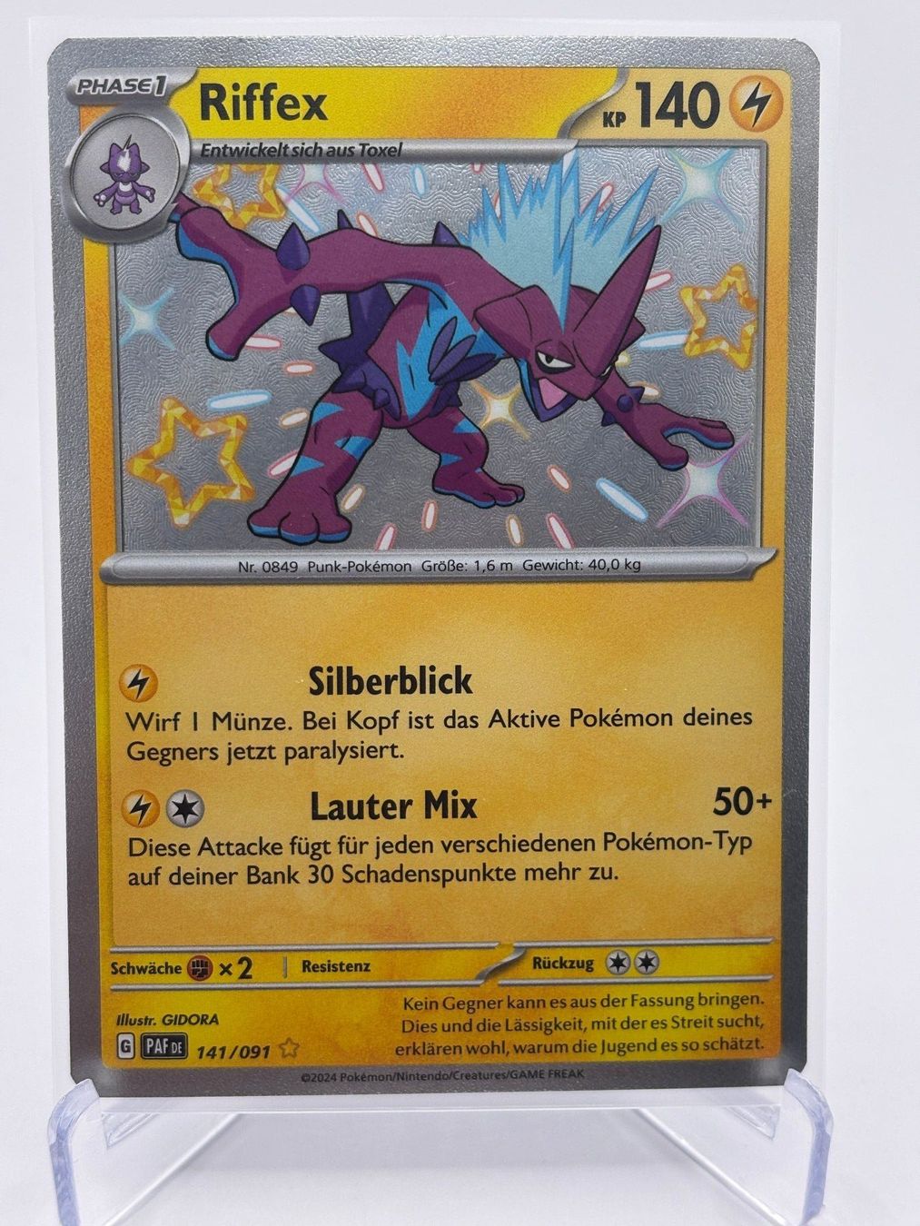 Pokémon Sammelbilder & Trading cards: Paldeas Schicksale - Riffex  (PAF 141) - DE – Neu (gemäss Beschreibung) aus Allschwil von Bullach