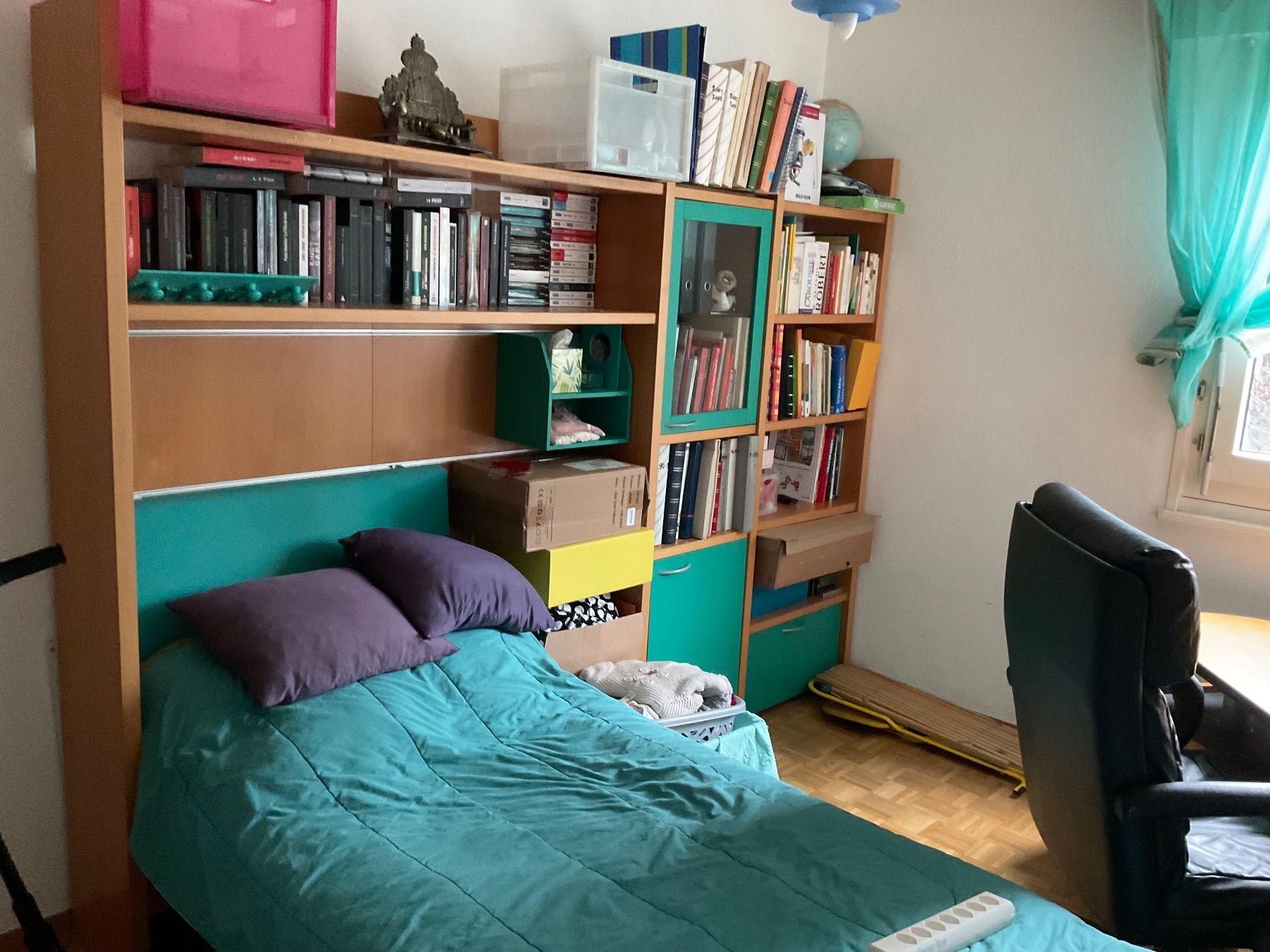 Letti: Lit avec bibliothèque intégrée - ligne italienne de qualité – Usato da Genève venduto da Mazelyne