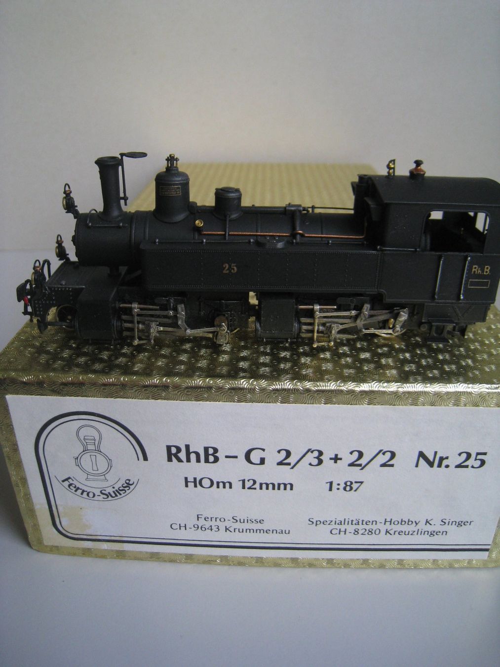 Ferro-suisse Modellini di ferrovie: Ferro Suisse, Rhb G 2/3 + 2/2 Nummer 25, Mallet – Usato da Buchs ZH venduto da swiss-train