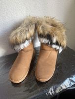 Bottes femme marron avec fourrure synthétique état neuf