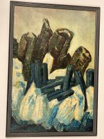 Erwin Stählin 1968 (1901-1970) Kristall Gemälde signiert Nr.