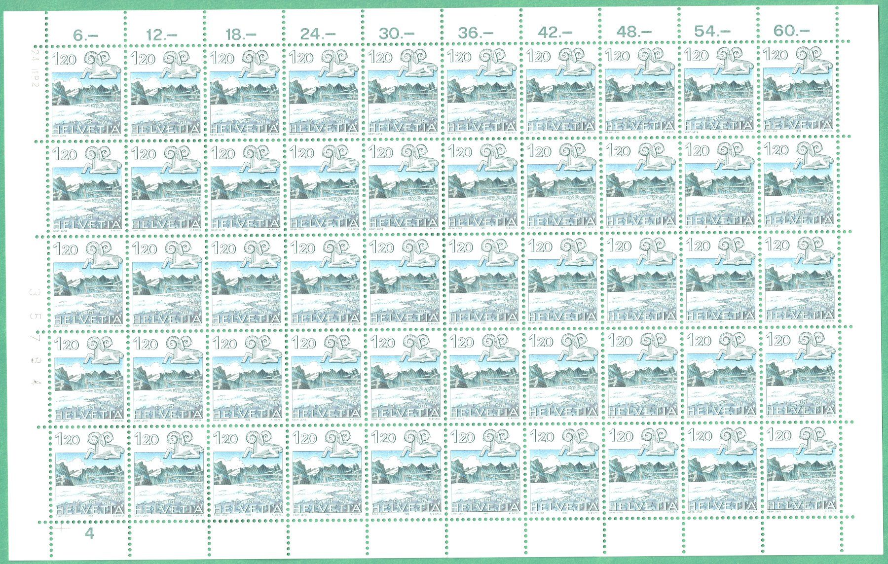Tutti i francobolli: Bogen  1982     Tierkreiszeichen  Widder    postfrisch – Nuovo (secondo la descrizione) da Mellingen venduto da Ginger