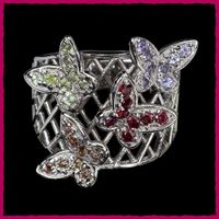 Rhodolith Granat Peridot Saphir Tansanit 925 Silberring