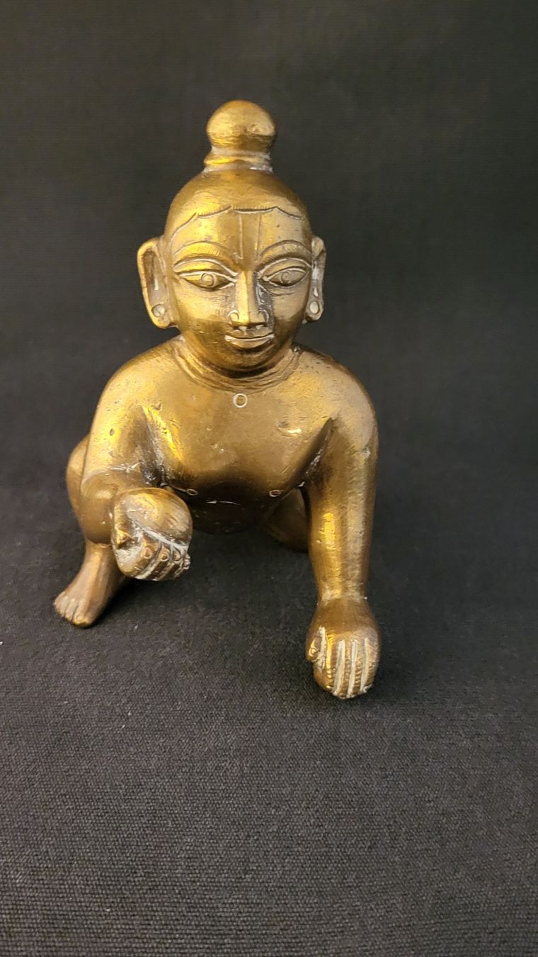 Statuette: Bronzefigur "Kleiner Krishna" Indien – Usato da Basel venduto da spinne02 1