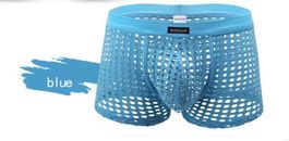 NEUES Erotik Herren Panty blau gelocht Gr. L - 220458