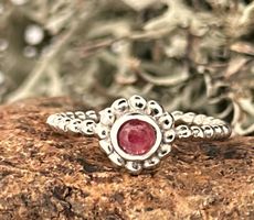 Olga Ribler 925 Silberring mit Turmalin neu Gr. 54