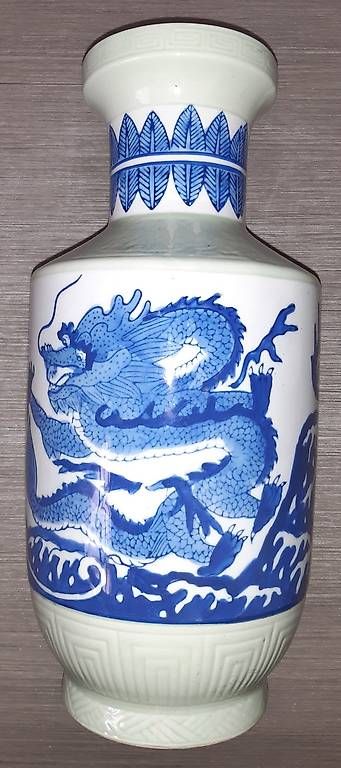 Vase & Récipients: Große Keramikvase blauer Drache / Seladon – D'occasion à GLIS par Phi_l2j8 2