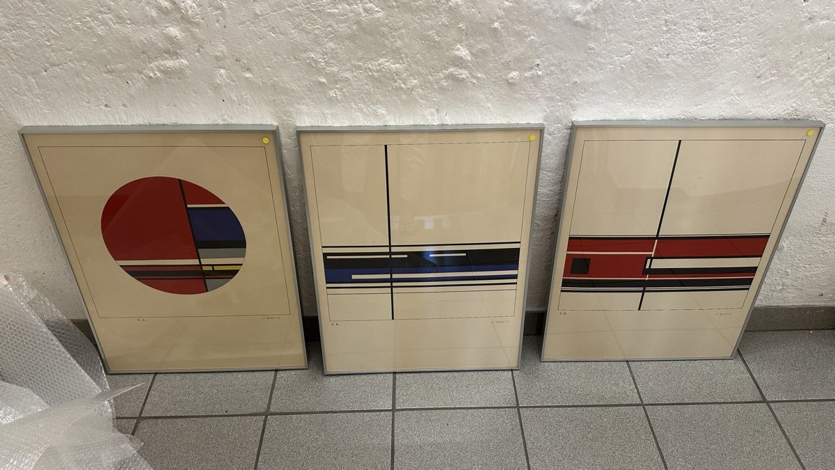 Grafica & Litografie: Jean Gorin | Serigraphie | Sujet M | 3 Teile – Usato da ZÜRICH venduto da Schnauk