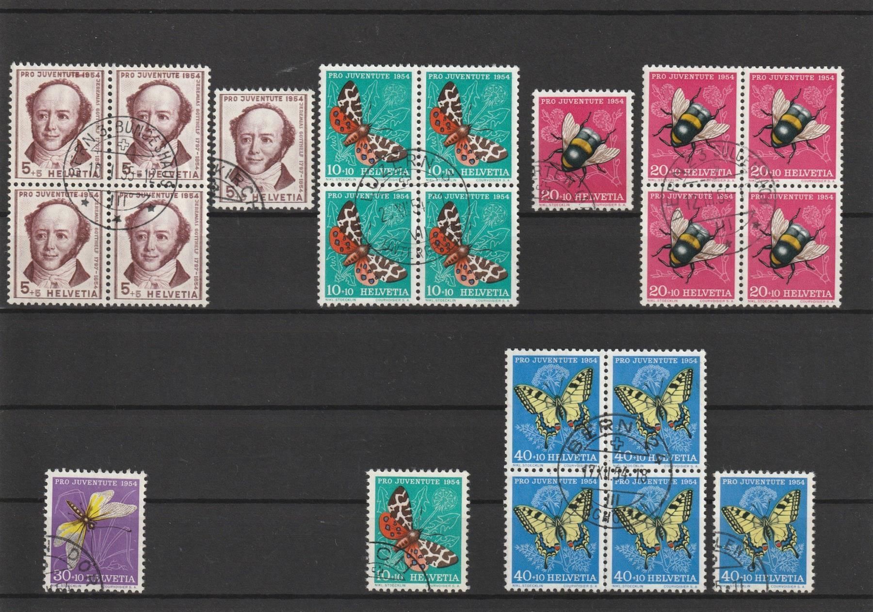 Tutti i francobolli: 1954 Serien gestempelt – Usato da Spiez venduto da Crazyduck