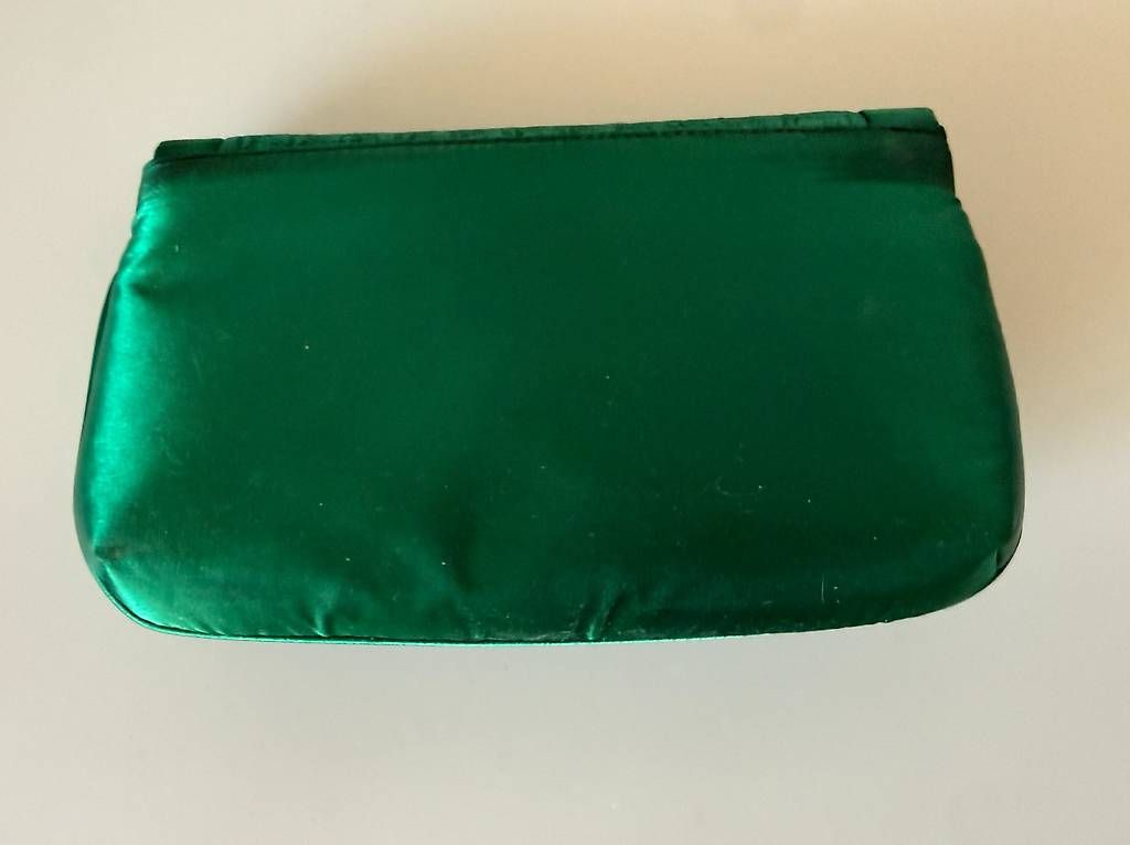 Borse da donna: Lot 2 pochettes soirée satin  vert & bleu – Usato da Genève venduto da Poutch82 2