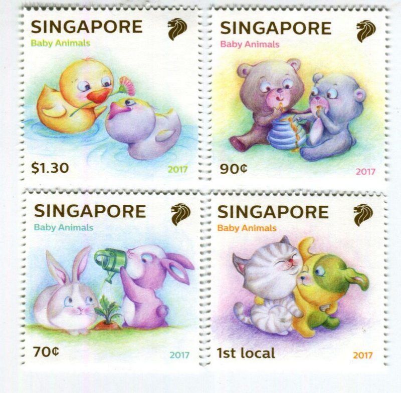 Alle Briefmarken: Briefmarken "Tierjungen". Singapur. – Neu und originalverpackt aus Basel von Butsch5