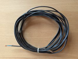 Elektrokabel schwarz, über 6m, 2 adrig