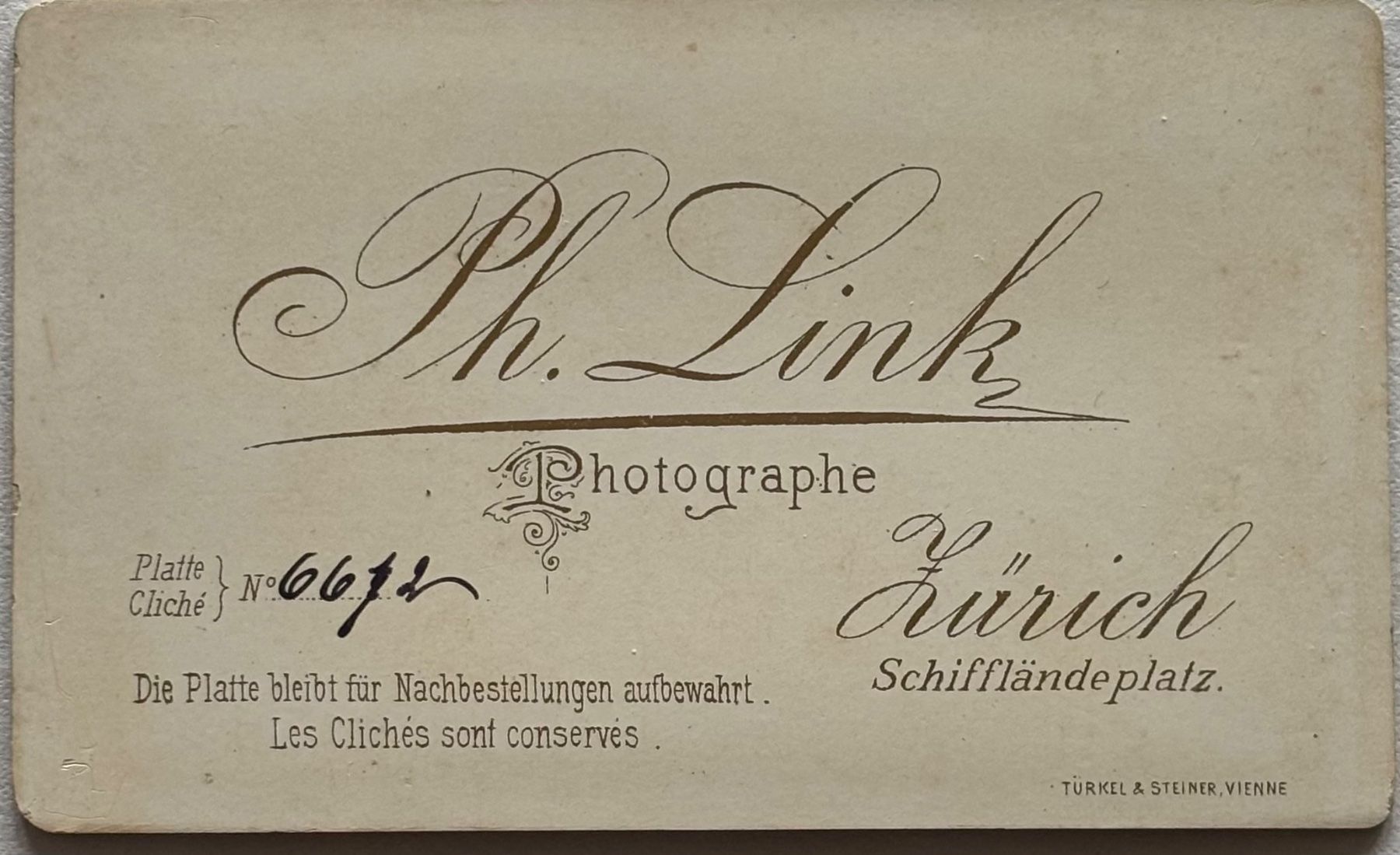 Ansichtskarten: CDV Ph. Link, Zürich - Knabe – Gebraucht aus Frauenfeld von Merk52 1