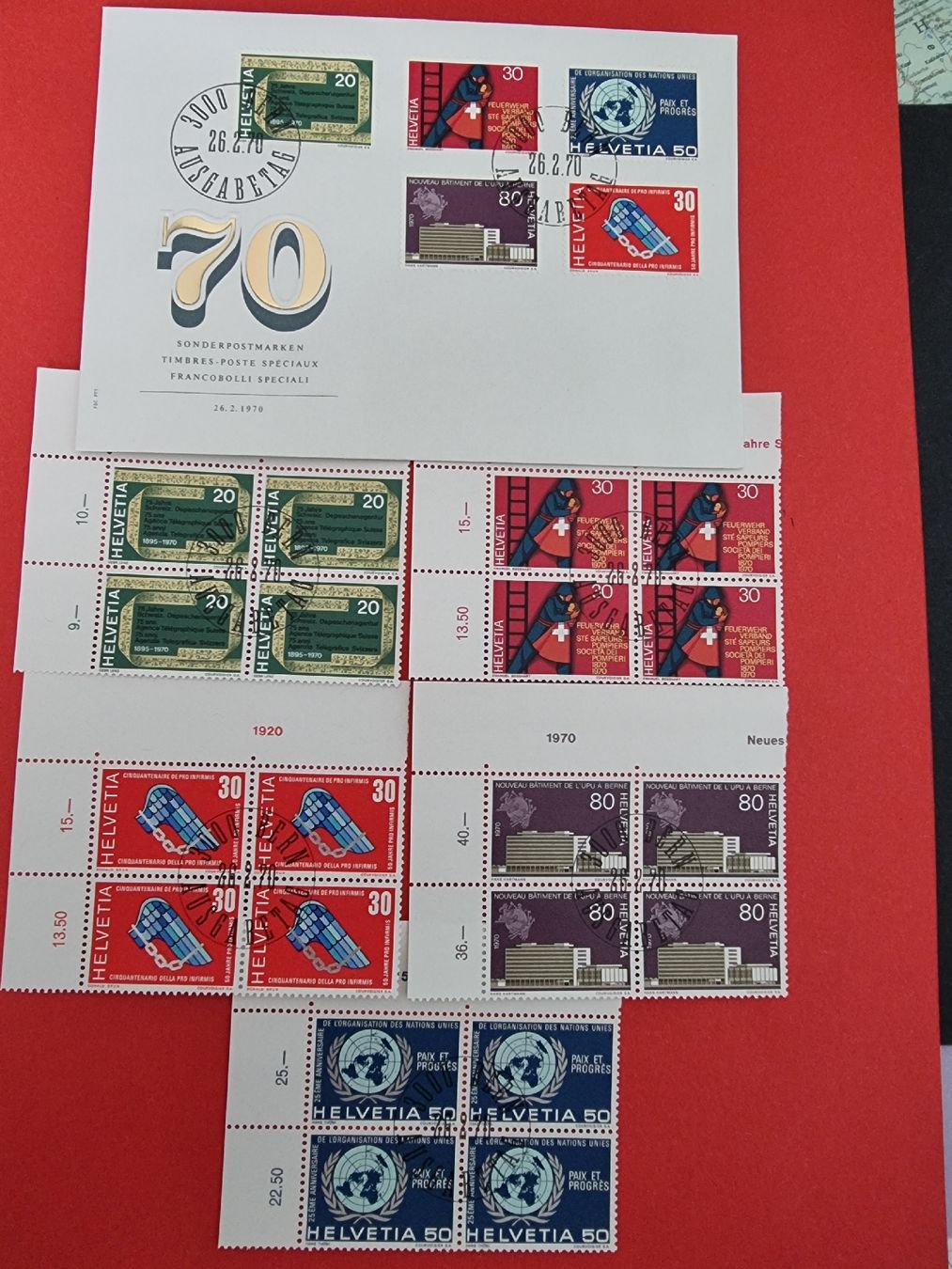 Alle Briefmarken: Sonderpostmarken von 1970 – Neu (gemäss Beschreibung) aus Obergösgen von hachma 2