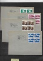 4 PP Belege 1952 Viererbl. Kat: CHF 160.-