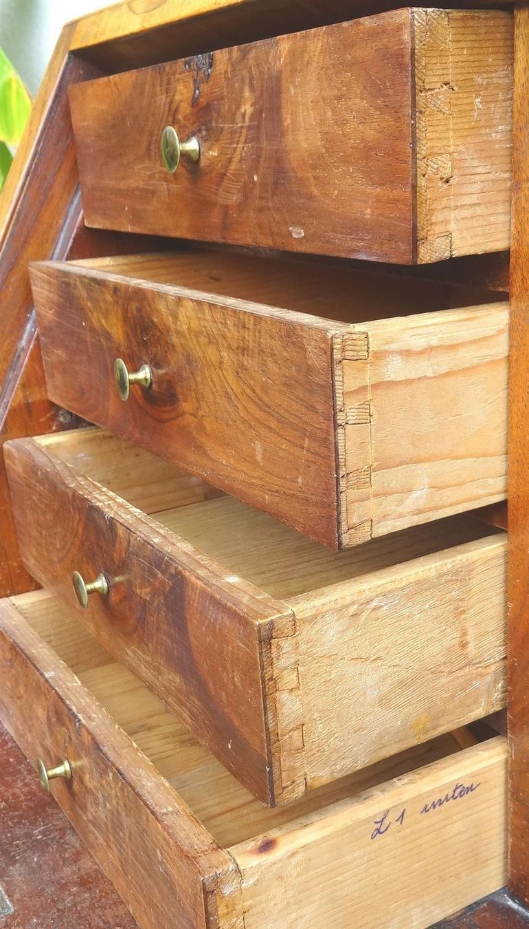 Cassettiere: Biedermeier Aufsatz-Schreibkommode antik – Usato da Walzenhausen venduto da Hoppala79 4