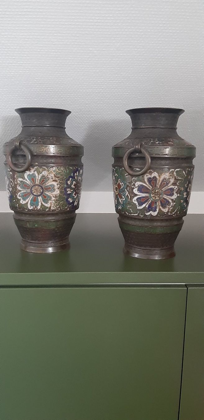 Vasi & Recipienti: Champlevé-Vasen, Japan, 19. Jh. – Usato da Rupperswil venduto da jur_5ywx 1