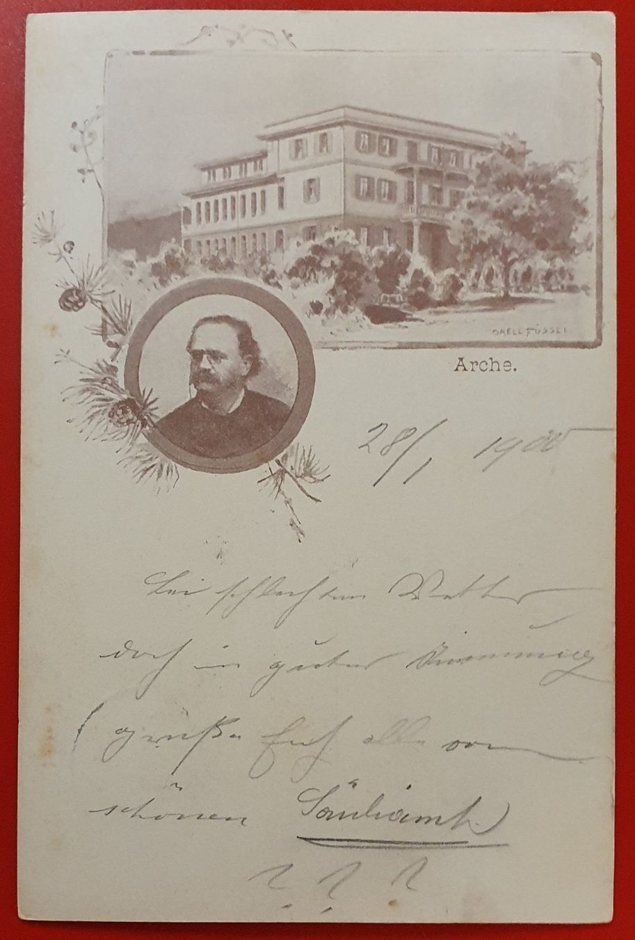 Ansichtskarten: Affoltern am Albis, Kurhaus Arche 1900 – Gebraucht aus Kreuzlingen von Rschweiz1