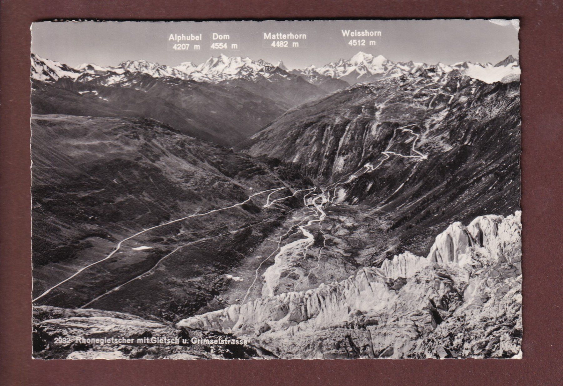 Ansichtskarten: RHONEGLETSCHER - Gletsch - 1949 – Gebraucht aus Pully von nicecards