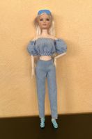 HELLBLAUES BARBIE-OUTFIT 6-teilig  **NEU**