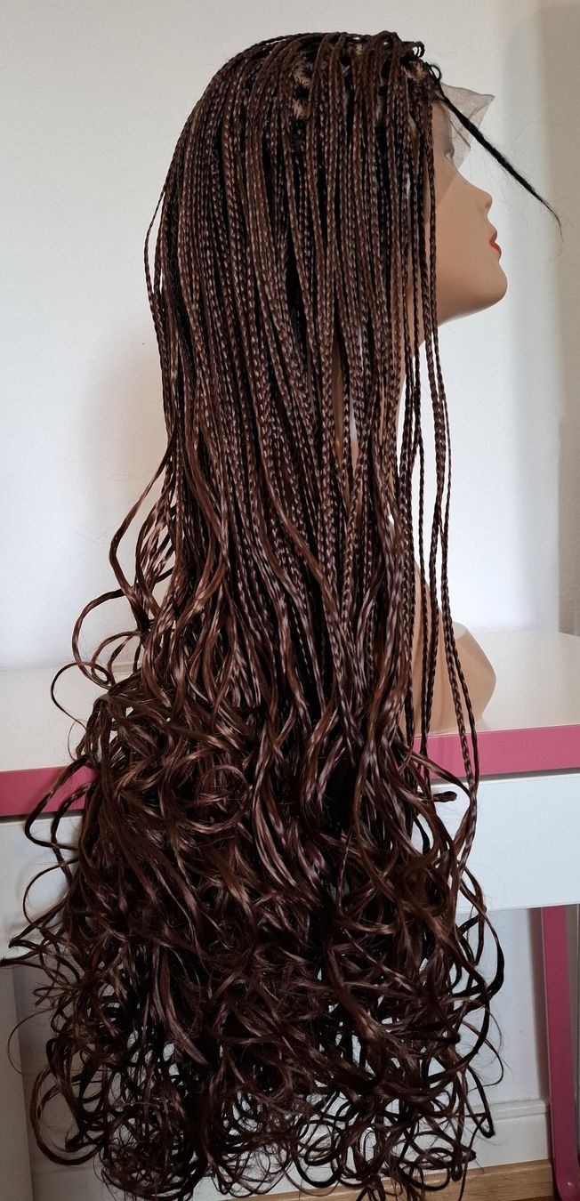 Perücken: Brown Braided Wig with Waves | Handmade | Lace Front – Neu (gemäss Beschreibung) aus Lausanne von usa_xd5k 4