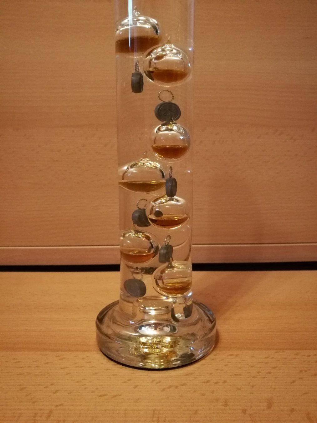 Sonstiges für Haushalt & Wohnen: Muranoglas Flüssigkeitsthermometer nach Galileo – Neu (gemäss Beschreibung) aus Horn von sonjamenzi