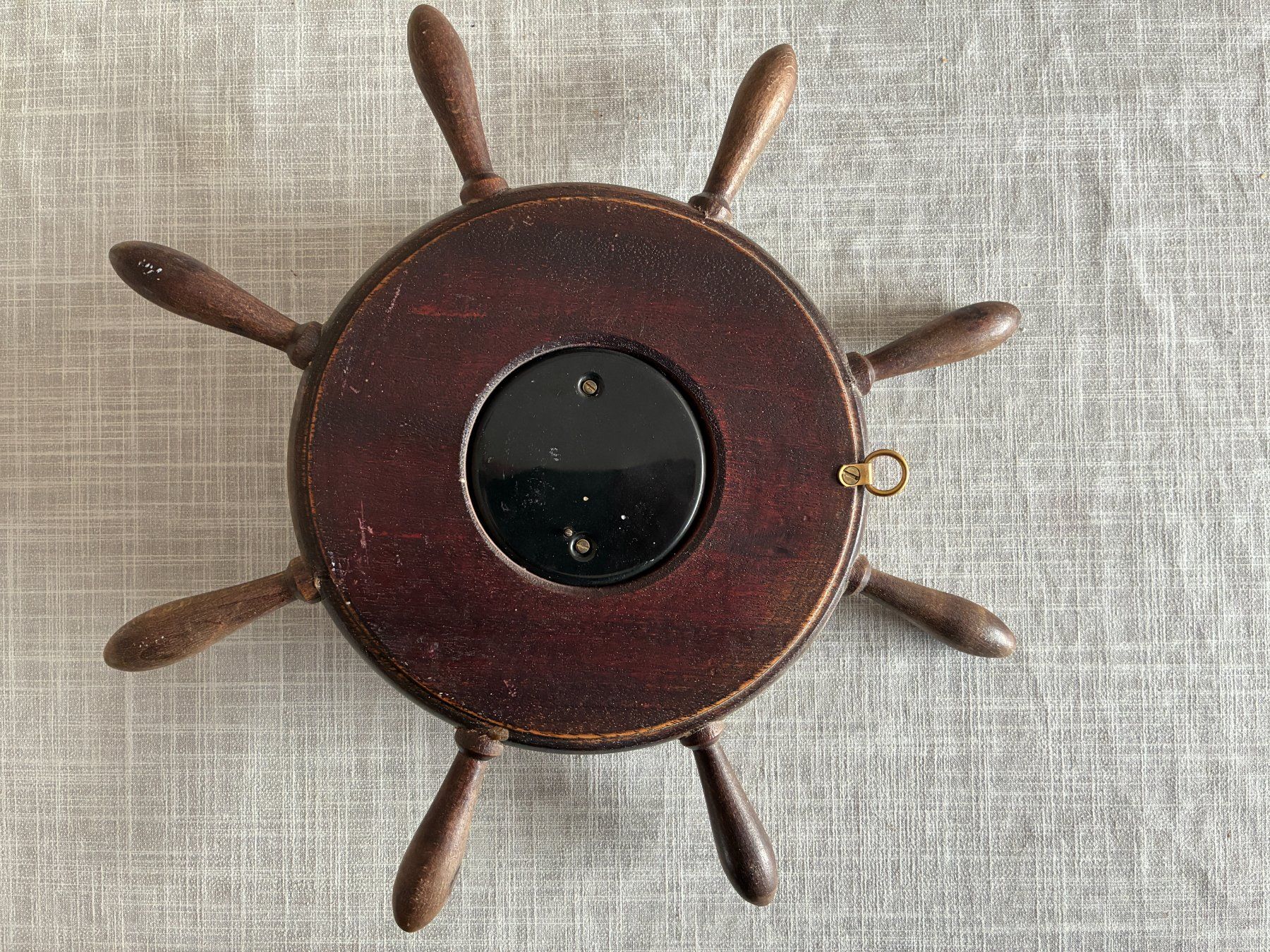 Altri elettrodomestici e apparecchi d’epoca: Schiffsrad-Barometer aus Holz, Ø 30cm – Difettoso da Biberist venduto da longimanus3 3