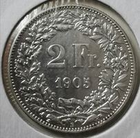 2 Franken 1905 Silber TOP