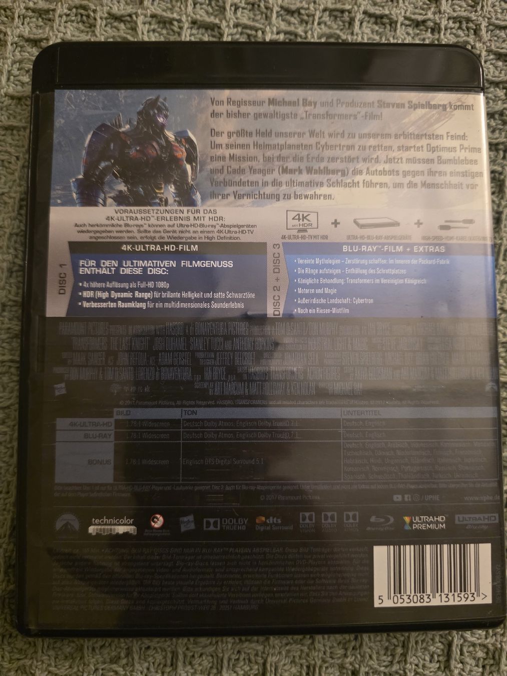 Tutti i DVDs: Transformers - The Last Knight - 4K UltraHD + Blu-ray – Usato da Ellikon a d Thur venduto da razzorblog 1