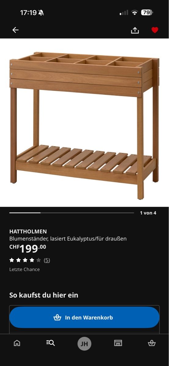 Ikea Pots de fleurs: Pflanzenhochbeet Hattholmen Ikea  – D'occasion à Rümikon AG par jul_vvt8 4
