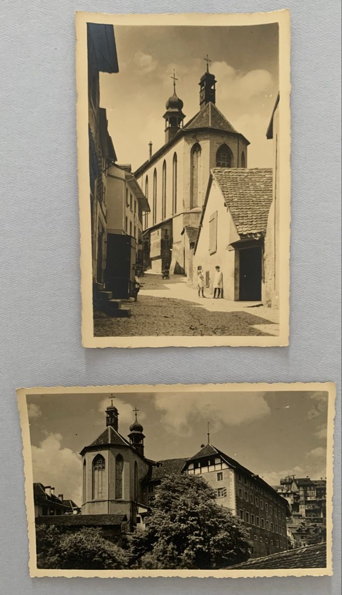Cartoline postali: Ansichtskarten Schweiz - Auquartier Freiburg/Fribourg – Usato da Düdingen venduto da polytropon_5