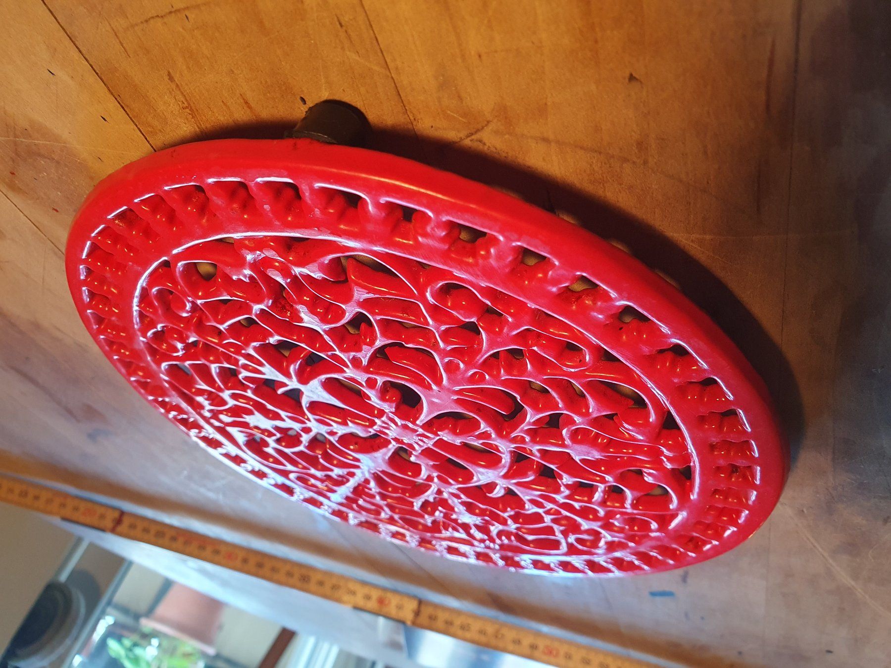 Sottobicchieri: Pfannenuntersetzer rot plastifiziert 21 cm – Usato da Zürich venduto da loosebone 1