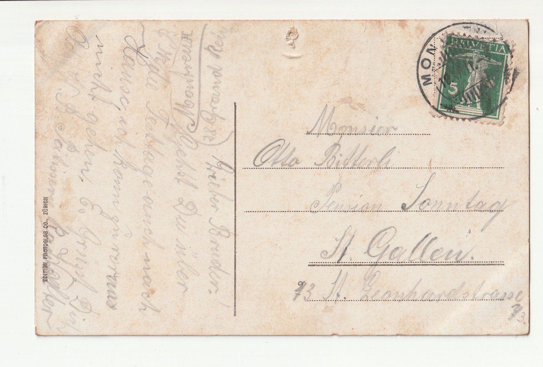 Cartoline postali: Alte Ansichtskarte Genf Quai des Eaux-Vives, Montblanc – Usato da Rheineck venduto da rhynegg 1