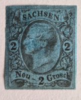 Sachsen, Neu-2 Grosch Briefmarke, Rarität! 1852